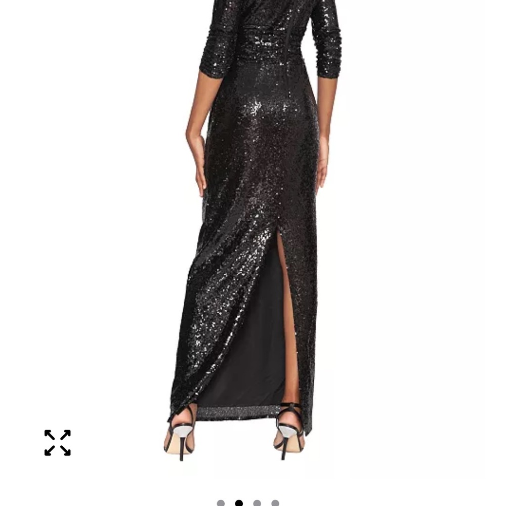 Black Sequin Long Prom Dress with Side Slit